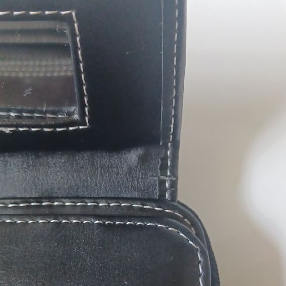 Coach Black and Silver Compact Wallet with Flap Closure - Picture 11 of 12